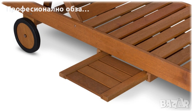 Налични на склад дървени шезлонги с масичка,Шезлонг с масичка наличен дърво меранти, снимка 3 - Градински мебели, декорация  - 53996494