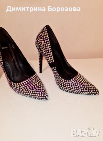 Елегантни дамски обувки на ток, снимка 1 - Дамски елегантни обувки - 45597291