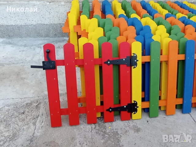 Дървена ограда за детска площадка детски кът дървена декоративна ограда оградка за градина пано, снимка 9 - Огради и мрежи - 49863394