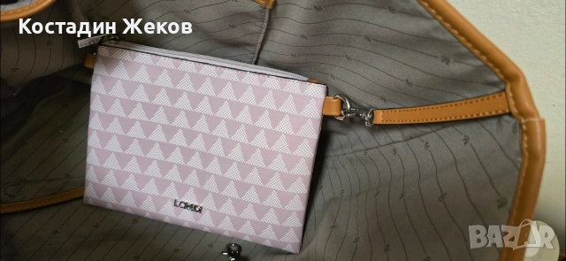  Дамска оригинална чанта със портмоне. L.Credi Munich. Като нова. , снимка 10 - Чанти - 53307947
