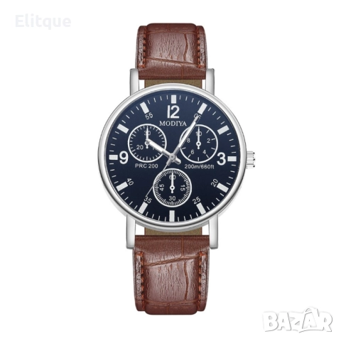 Мъжки спортно-елегантен ръчен часовник с к. верижка, снимка 3 - Мъжки - 52819425