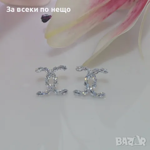 Chanel Дамски Обеци От Медицинска Стомана С Камъни Код VL-64