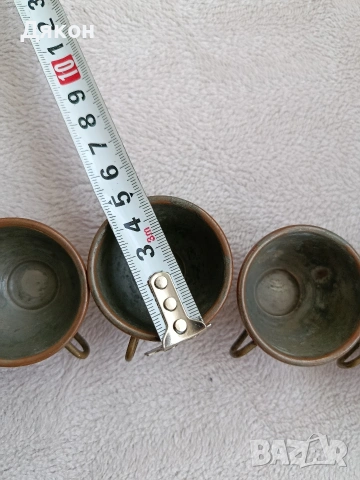 Малки медни чашки, снимка 4 - Други ценни предмети - 53922332