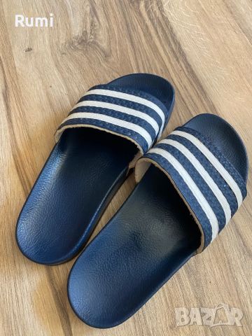 Оригинални синьо/бели чехли adidas Adilette ! 39 н, снимка 4 - Маратонки - 46286667