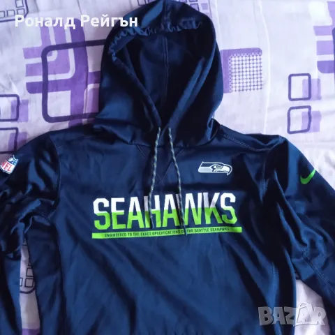 Nike NFL Seattle Seahawks S/M sweatshirt суичър НАЙК Сиатъл Сийхоукс худи hoodie, снимка 3 - Фен артикули - 47984642