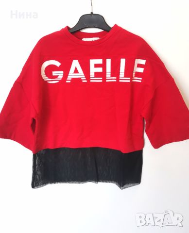 Тениска с модерна визия в червено, от Gaelle Paris, снимка 2 - Детски тениски и потници - 45505027