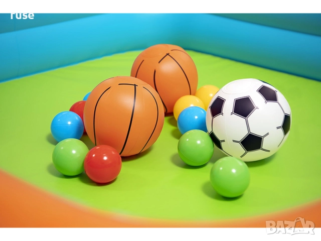 НОВИ! Детски център с топки футбол и баскетбол Bestway Kick 'N Swish 120x107x84 см, снимка 8 - Други - 52402793