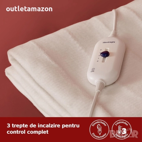 Електрическо одеяло с подгряване за легло,бързо загряване, машинно пране, 140 x 150 см, , снимка 3 - Олекотени завивки и одеяла - 52872496