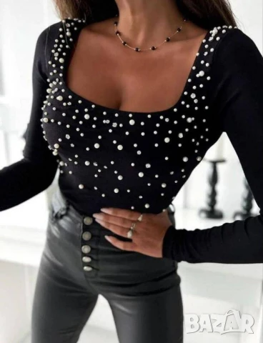 блузи с перли 