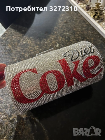 Чанта клъч Diet Coke с камъчета, снимка 5 - Чанти - 53418326