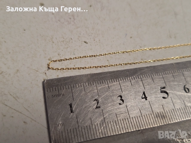 Златен синджир 1,66гр., снимка 2 - Колиета, медальони, синджири - 53148815