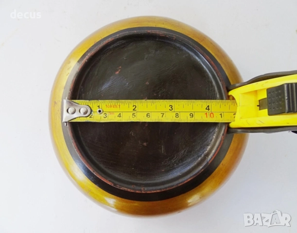 Оригинална съветска ръчно изработена купа Хохлома, винтидж, снимка 5 - Антикварни и старинни предмети - 51456776