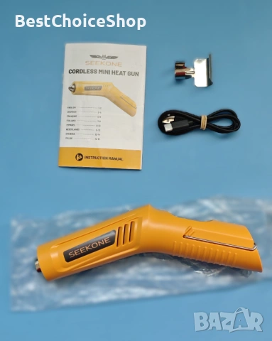 Безжичен мини горещовъздушен пистолет 3.6V USB акумулаторен 4 температури до 400°C, 3,6V, снимка 5 - Други инструменти - 53930092