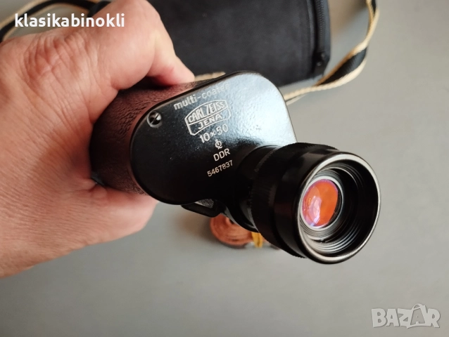 ТОП Немски Рядък Монокъл Carl Zeiss Jena Dekarismo 10x50 1Q МС, снимка 11 - Екипировка - 52524263