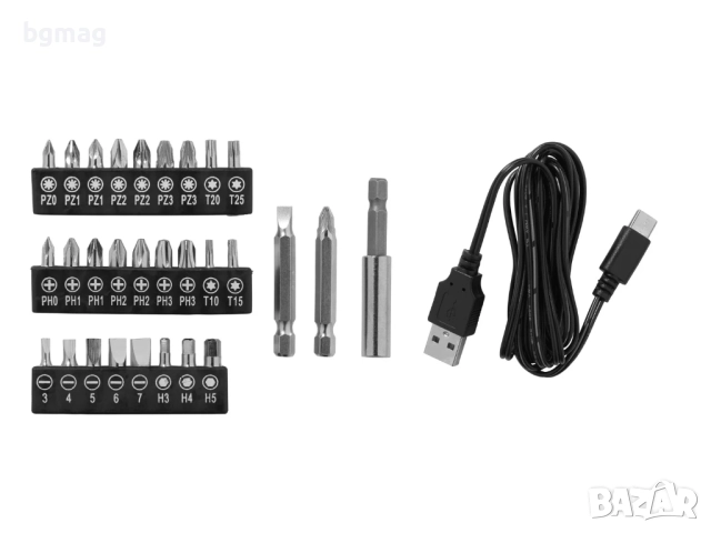 PARKSIDE акумулаторна отвертка PAS D7,4V,с адаптори и битове, снимка 15 - Винтоверти - 52136857