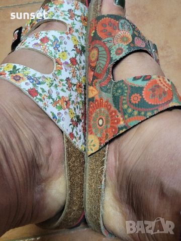 Betula ортопедични шарени чехли, на цветя- 41 / 42 номе.+ чанта на цветя, снимка 18 - Чехли - 46405661