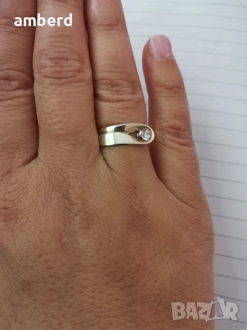 Сребърен пръстен - модел R013A, снимка 2 - Пръстени - 53531879