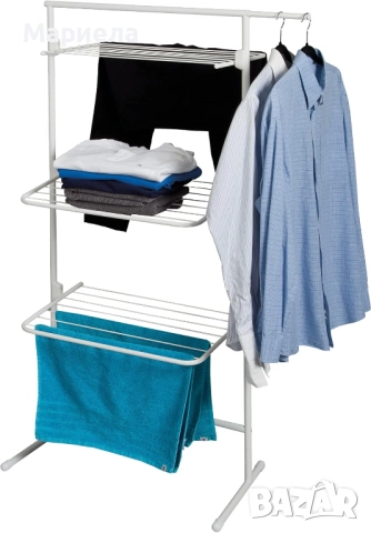 Тройна сушилня кула Rörets - здрава и гъвкава - три индивидуално сгъваеми рафта - разтегателни тръби, снимка 2 - Сушилници - 51748330