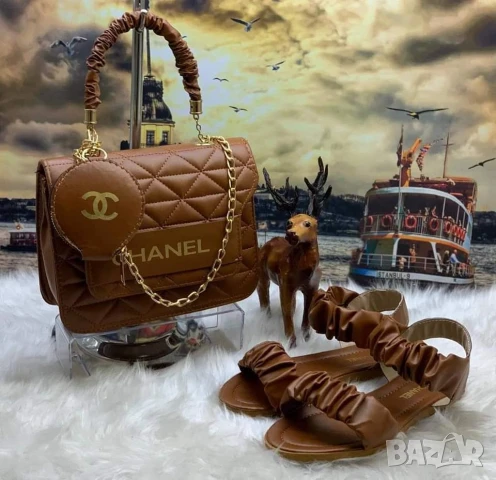 Дамски комплект Чанта и сандали  chanel на едро, снимка 6 - Чанти - 51148836