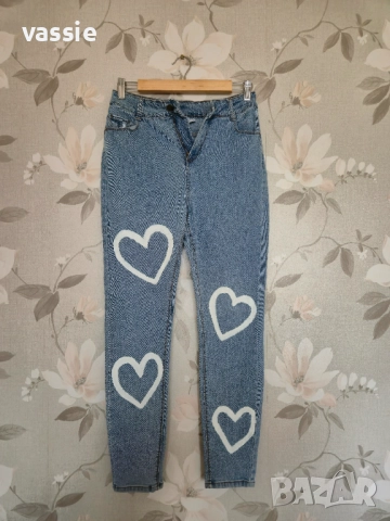 Ръчно рисувани дамски дънки