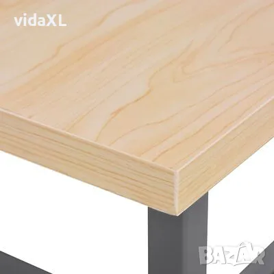 vidaXL Работна маса, сива, 120x60x85 см, стомана(SKU:145344), снимка 3 - Маси - 48725669