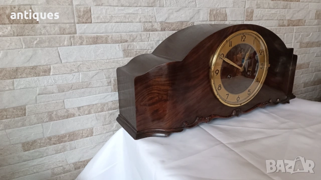 Стар каминен часовник - Junghans - Germany - Антика - 1970", снимка 5 - Антикварни и старинни предмети - 54105890