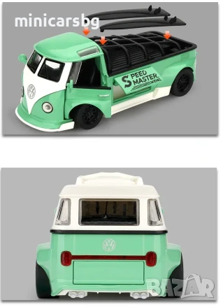 Метални колички: Volkswagen T1 Samba Bus , снимка 6 - Колекции - 50477723