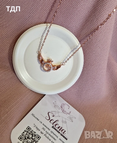 Сребърно колие "Ангелско сияние", снимка 4 - Колиета, медальони, синджири - 53565921