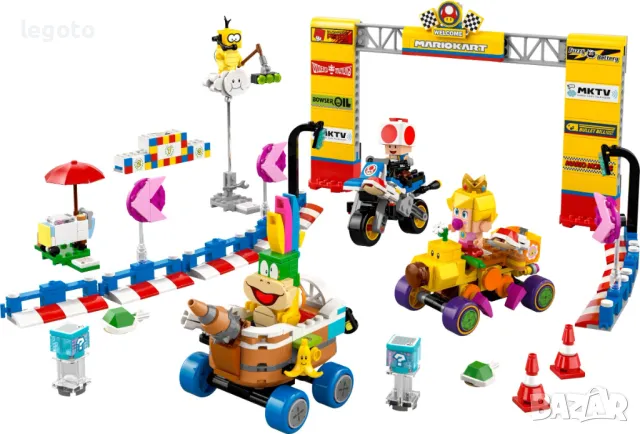 НОВО ЛЕГО 72036 Супер Марио - Комплект Baby Peach и Grand Prix  LEGO 72036 Mario Kart-Baby Peach & G, снимка 2 - Конструктори - 50077421