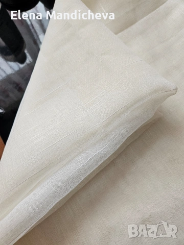 Плат за тънко перде цвят шампанско височина 120 широко 350