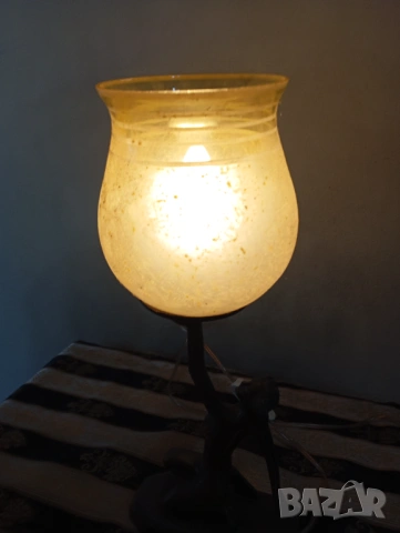 Настолна лампа "Орхидея" в стил арт нуво, снимка 5 - Настолни лампи - 53060694