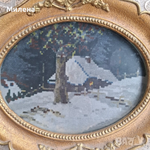 Гоблен - зимен пейзаж, снимка 2 - Гоблени - 49398039