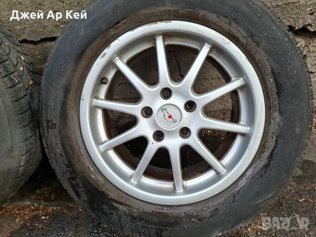 Лети джанти 16ки 5х114.3 със зимни гуми 215/70/R16 Дънлоп, снимка 2 - Гуми и джанти - 54178013