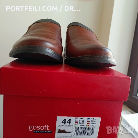 Чисто нови мъжки обувки 44 номер, GoSoft Swiss Comfort, снимка 3 - Официални обувки - 54245297