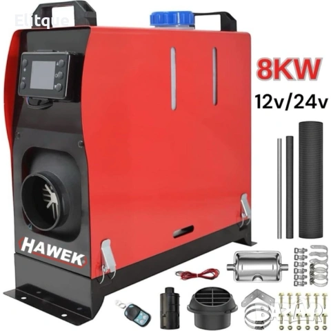 Суха Дизелова Печка HAWEK 8kW – за кемпери, бусове и гаражи 12V / 24V / 220V, снимка 2 - Друга електроника - 53127786