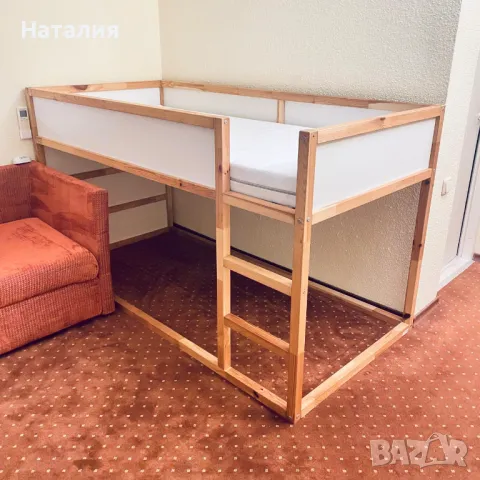  IKEA KURA легло 90x200 см с матрак, снимка 1 - Спални и легла - 47706128