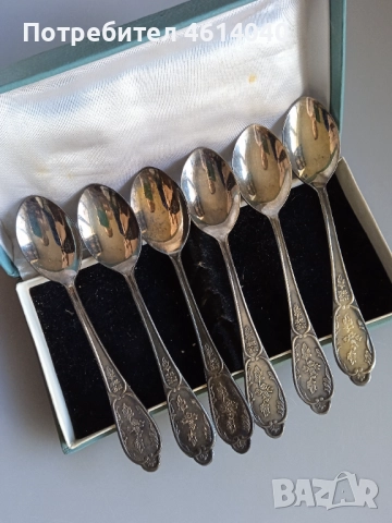 Лъжици 14 см МН-19 посребрени, 6 броя, снимка 2 - Прибори за хранене, готвене и сервиране - 52792902