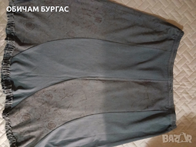 3-4 xl ТЪМНОКАФЯВА ПЛЪТНА РАЗКРОЕНА ПОЛА,ЗАПАЗЕНА,С ЦИП,КОПЧЕ И ЛАСТИК НА ТАЛИЯТА, снимка 2 - Поли - 53953451