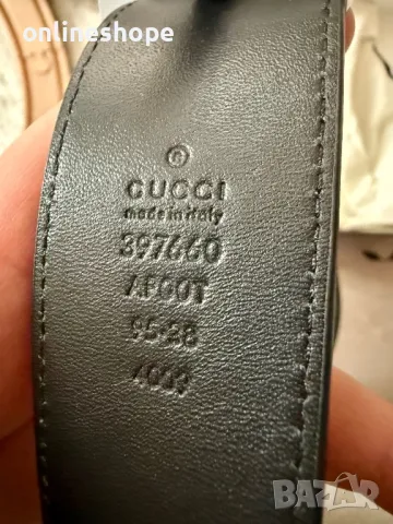 Колан GUCCI ЕСТЕСТВЕНА КОЖА - Дължина 95см, снимка 3 - Колани - 49734884