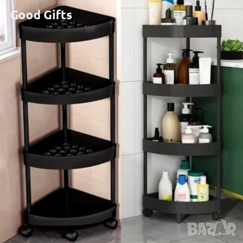 Въртяща се Ъглова Етажерка Corner Storage Rack – Ред и Стил във Всеки Ъгъл, снимка 2 - Други стоки за дома - 53285335