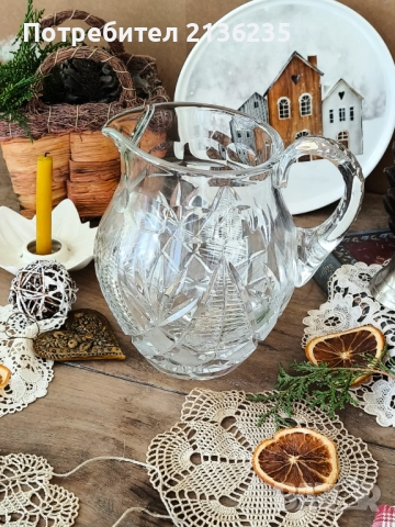 Кристална кана, снимка 3 - Сервизи - 52632664