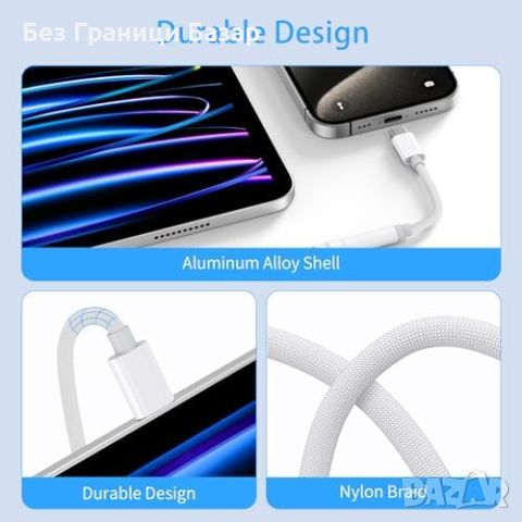 Нов Висококачествен USB C към 3.5mm адаптер за iPhone 15/Galaxy S23, снимка 2 - Аксесоари за Apple - 46617456