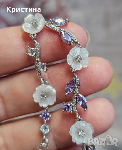 Красива нова сребърна гривна , снимка 6 - Гривни - 51139494