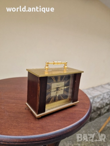 Рядък антикварен колекционерски оригинален японски будилник Rhythm, снимка 4 - Антикварни и старинни предмети - 52270160