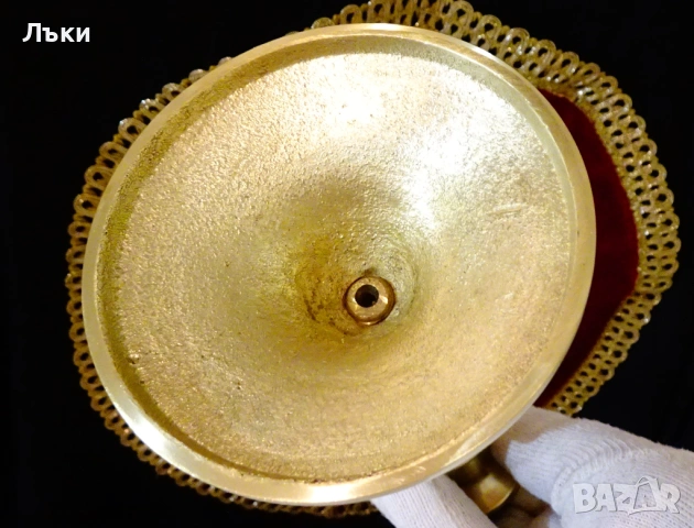 Бронзов свещник 16 см.,Art Deco. , снимка 4 - Антикварни и старинни предмети - 54101365