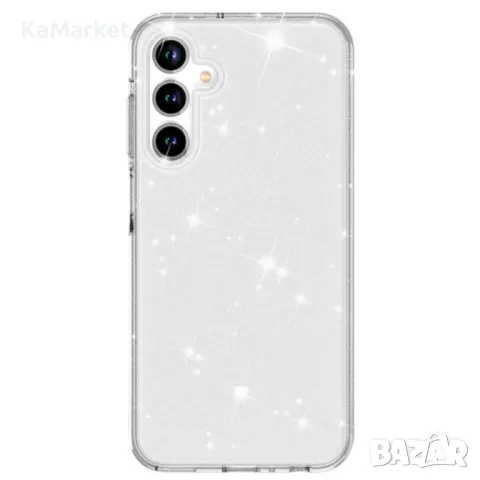 Силиконов кейс Shine 2 mm брокатен, За Samsung Galaxy A16, Прозрачен, снимка 3 - Калъфи, кейсове - 48344679