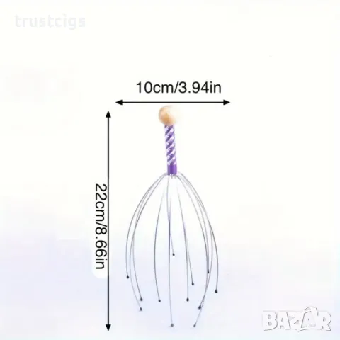Релаксиращ масажор за глава с антистрес ефект, снимка 3 - Масажори - 47571783