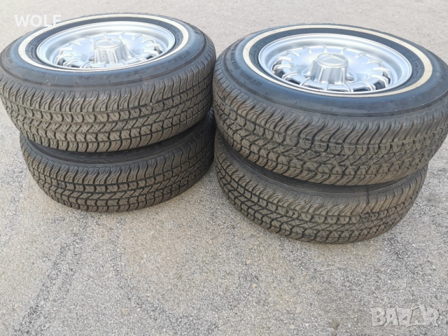 Mercedes W123 original алуминиеви джанти с гуми 205/70 R14 от германия, снимка 12 - Гуми и джанти - 52930536