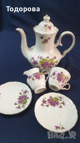 Порцеланов сет теменужки - Бавария, снимка 6 - Сервизи - 53061555