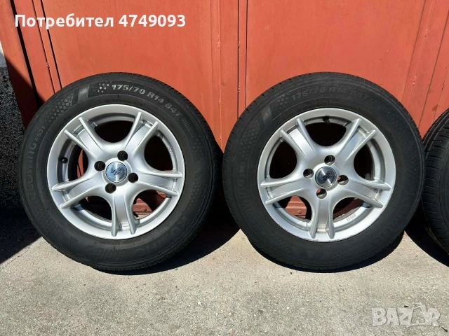 Алуминиеви джанти с гуми , снимка 2 - Гуми и джанти - 54247682